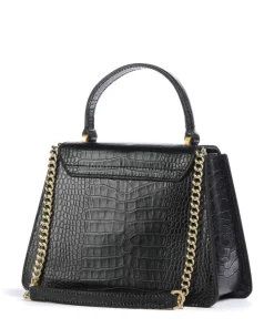 Ginevra Wow Umhängetasche geprägtes Rindsleder schwarz