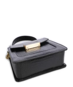 Ginevra Wow Umhängetasche geprägtes Rindsleder schwarz