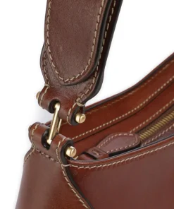 Giorgia Schultertasche fein genarbtes Rindsleder dunkelbraun