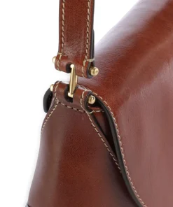 Giorgia Umhängetasche genarbtes Rindsleder dunkelbraun