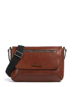 Giulio Kuriertasche fein genarbtes Rindsleder braun