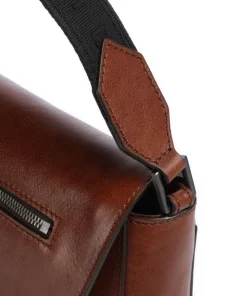 Giulio Kuriertasche fein genarbtes Rindsleder braun