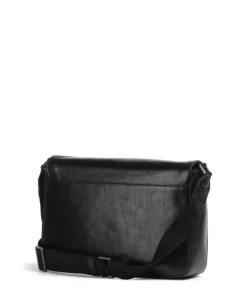 Giulio Kuriertasche fein genarbtes Rindsleder schwarz