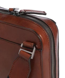 Giulio Umhängetasche fein genarbtes Rindsleder braun