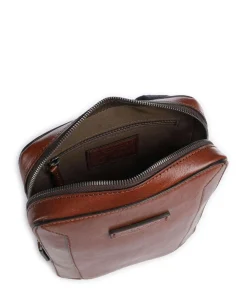 Giulio Umhängetasche fein genarbtes Rindsleder braun