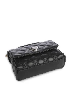 Giully Mini Schultertasche Lederimitat schwarz