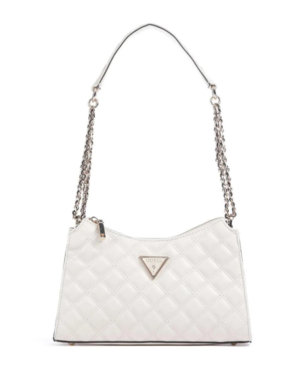 Giully Schultertasche Lederimitat elfenbein