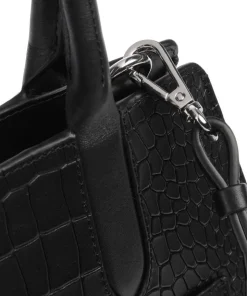 Glasshouse Handtasche geprägtes Rindsleder schwarz