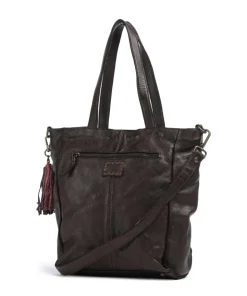 Glücksbrücke 2 Shopper genarbtes Rindsleder mahagoni