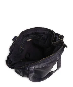 Glücksbrücke 2 Shopper genarbtes Rindsleder navy