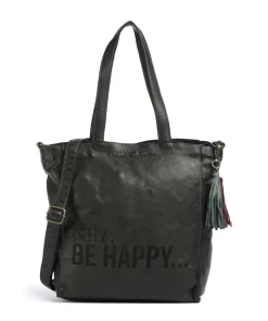 Glücksbrücke 2 Shopper genarbtes Rindsleder khaki