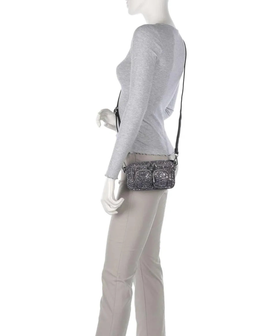 Glitter Helena Umhängetasche recyceltes Polyester silber