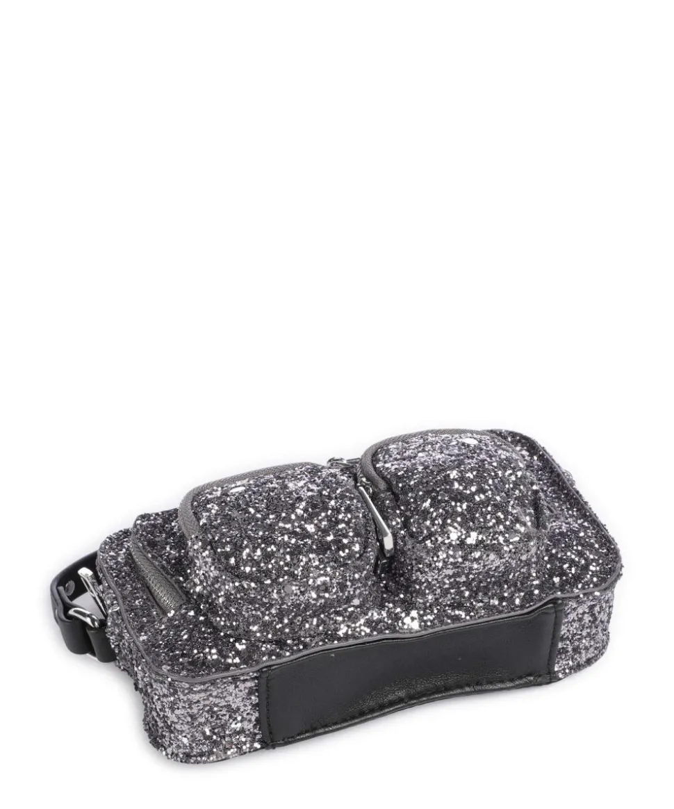 Glitter Helena Umhängetasche recyceltes Polyester silber