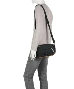 Go Umhängetasche recyceltes Polyester schwarz