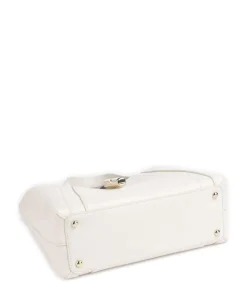 Goccia S Handtasche genarbtes Leder creme