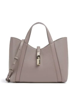 Goccia S Handtasche genarbtes Leder taupe