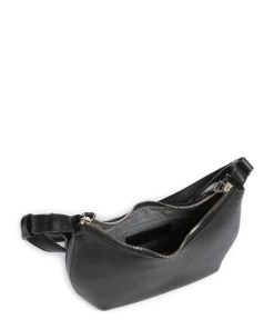 Goccia S Schultertasche genarbtes Kalbsleder schwarz