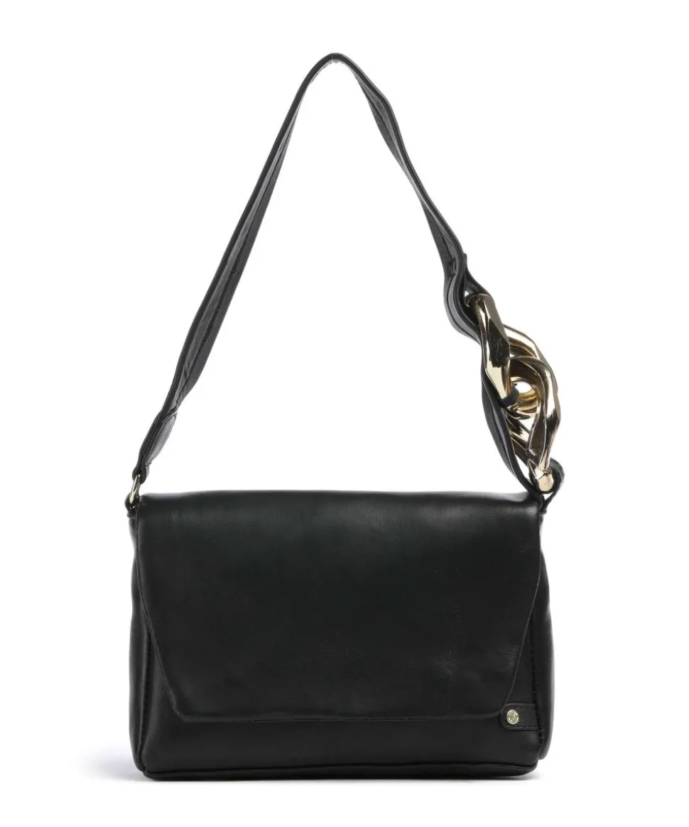 Gold Gallery Schultertasche Schafsleder schwarz
