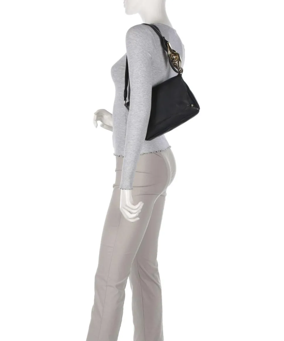 Gold Gallery Schultertasche Schafsleder schwarz