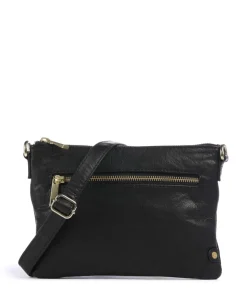 Golden Chic Umhängetasche Leder schwarz