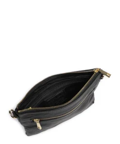 Golden Chic Umhängetasche Leder schwarz