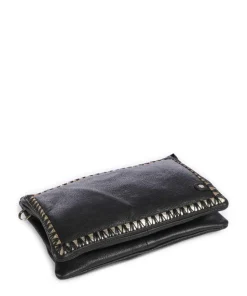 Golden Magic Umhängetasche genarbtes Leder schwarz