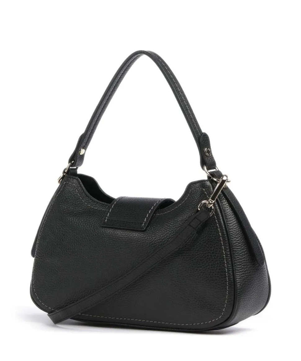 Gondola Beuteltasche genarbtes Leder schwarz