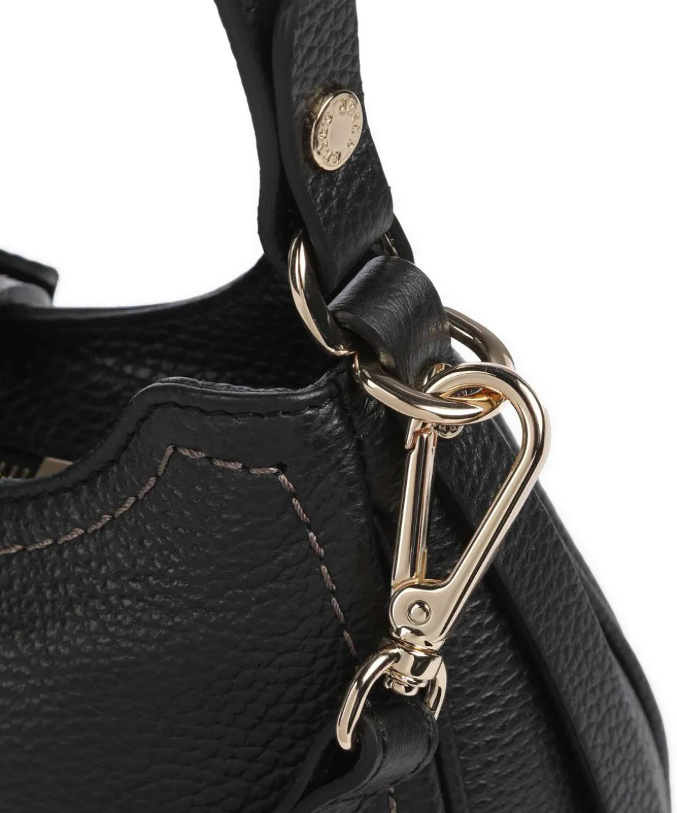 Gondola Beuteltasche genarbtes Leder schwarz