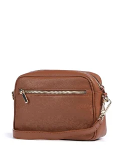Gondola Magnolia Umhängetasche genarbtes Leder braun