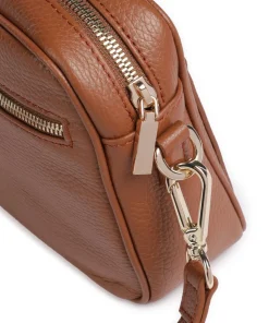 Gondola Magnolia Umhängetasche genarbtes Leder braun