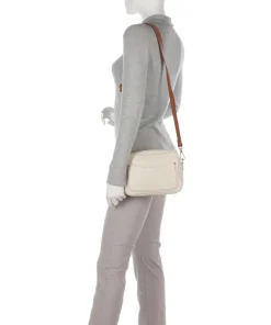 Gondola Magnolia Umhängetasche genarbtes Leder beige