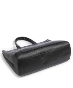 Gondola Tulipano Handtasche genarbtes Leder schwarz