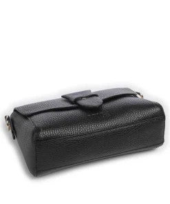 Gondola Umhängetasche genarbtes Leder schwarz