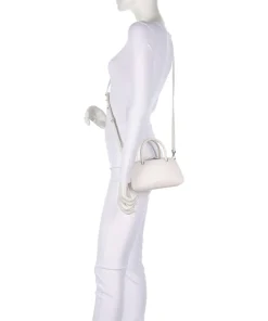 Grace Mini Handtasche fein genarbtes Rindsleder weiß