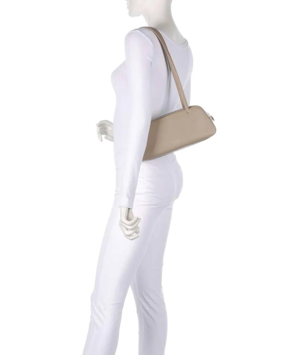 Grace Schultertasche fein genarbtes Rindsleder taupe