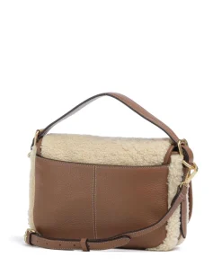 Graffton Street Schultertasche genarbtes Rindsleder, Fell natur