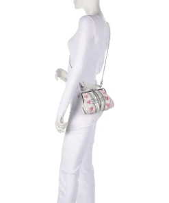 Granny Frame Linen Hearts Stripes Umhängetasche Textil mehrfarbig