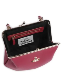 Granny Frame Saffiano Umhängetasche Lederimitat dunkelrot