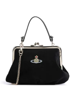 Granny Frame Velvet Umhängetasche Samtgewebe schwarz