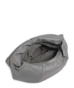 Greta Icon Silky Beuteltasche Lammleder grau