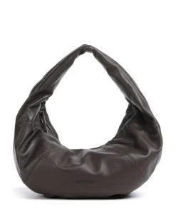 Greta Icon Silky Beuteltasche Lammleder dunkelbraun