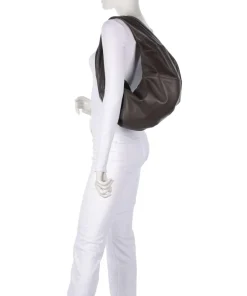 Greta Icon Silky Beuteltasche Lammleder dunkelbraun