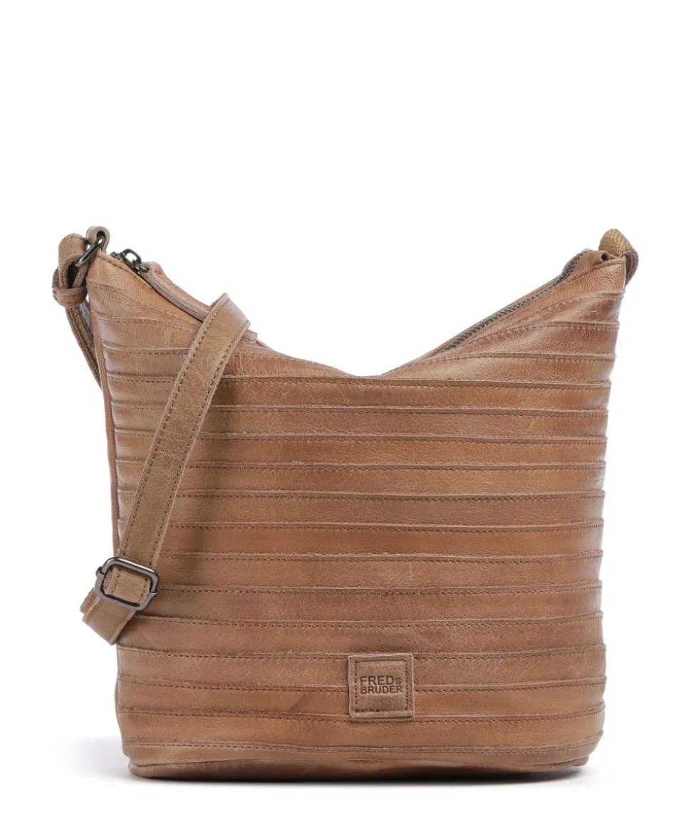 Gürtelinchen Umhängetasche genarbtes Rindsleder karamellbraun