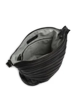 Gürtelinchen Umhängetasche genarbtes Rindsleder schwarz