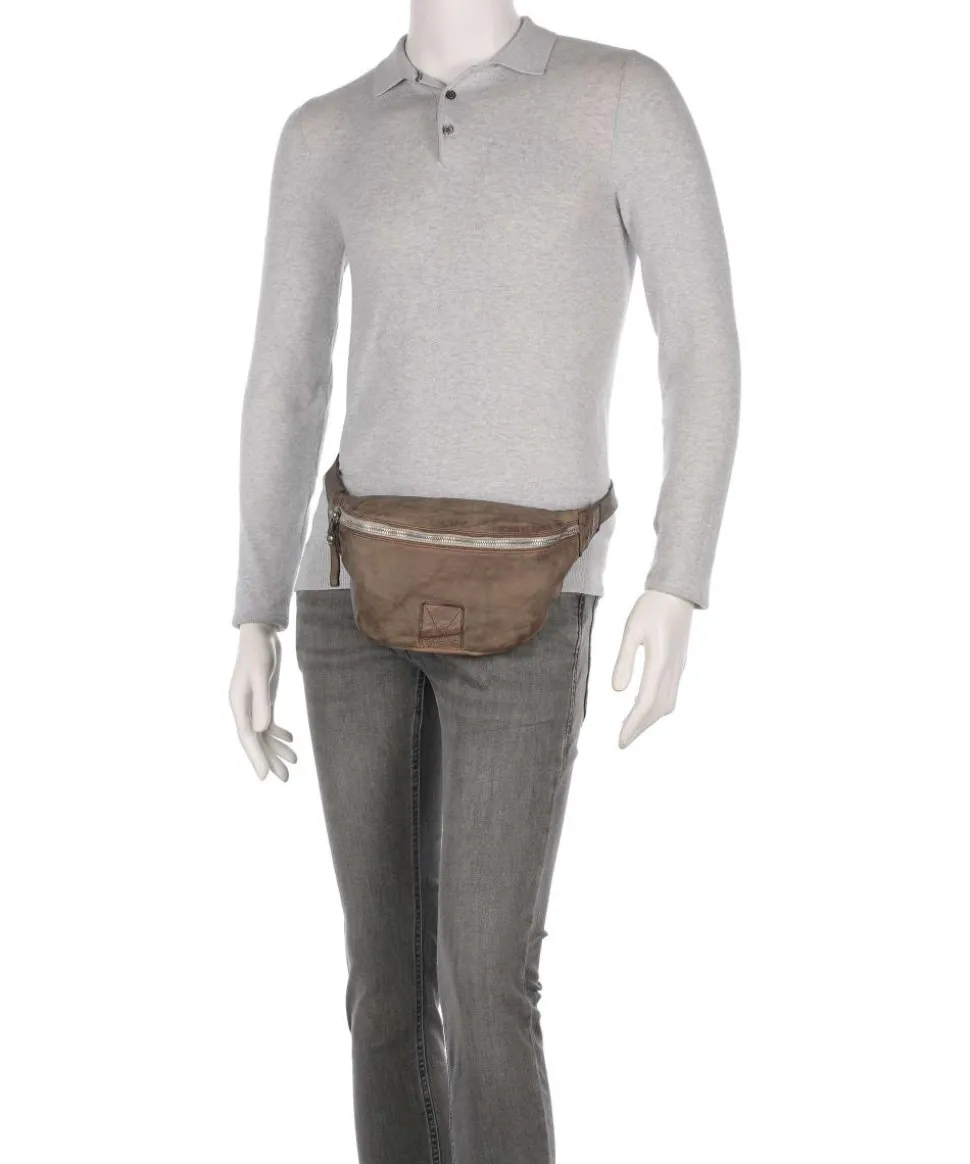 Gürteltasche fein genarbtes Rindsleder taupe