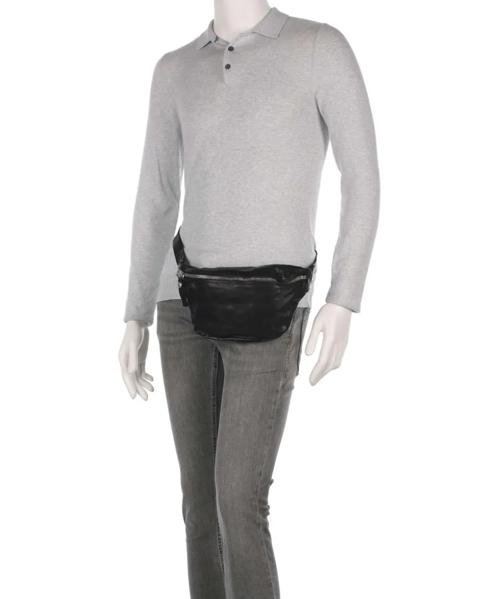 Gürteltasche fein genarbtes Rindsleder schwarz