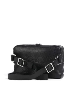 Gürteltasche genarbtes Kalbsleder schwarz