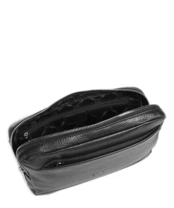 Gürteltasche genarbtes Kalbsleder schwarz