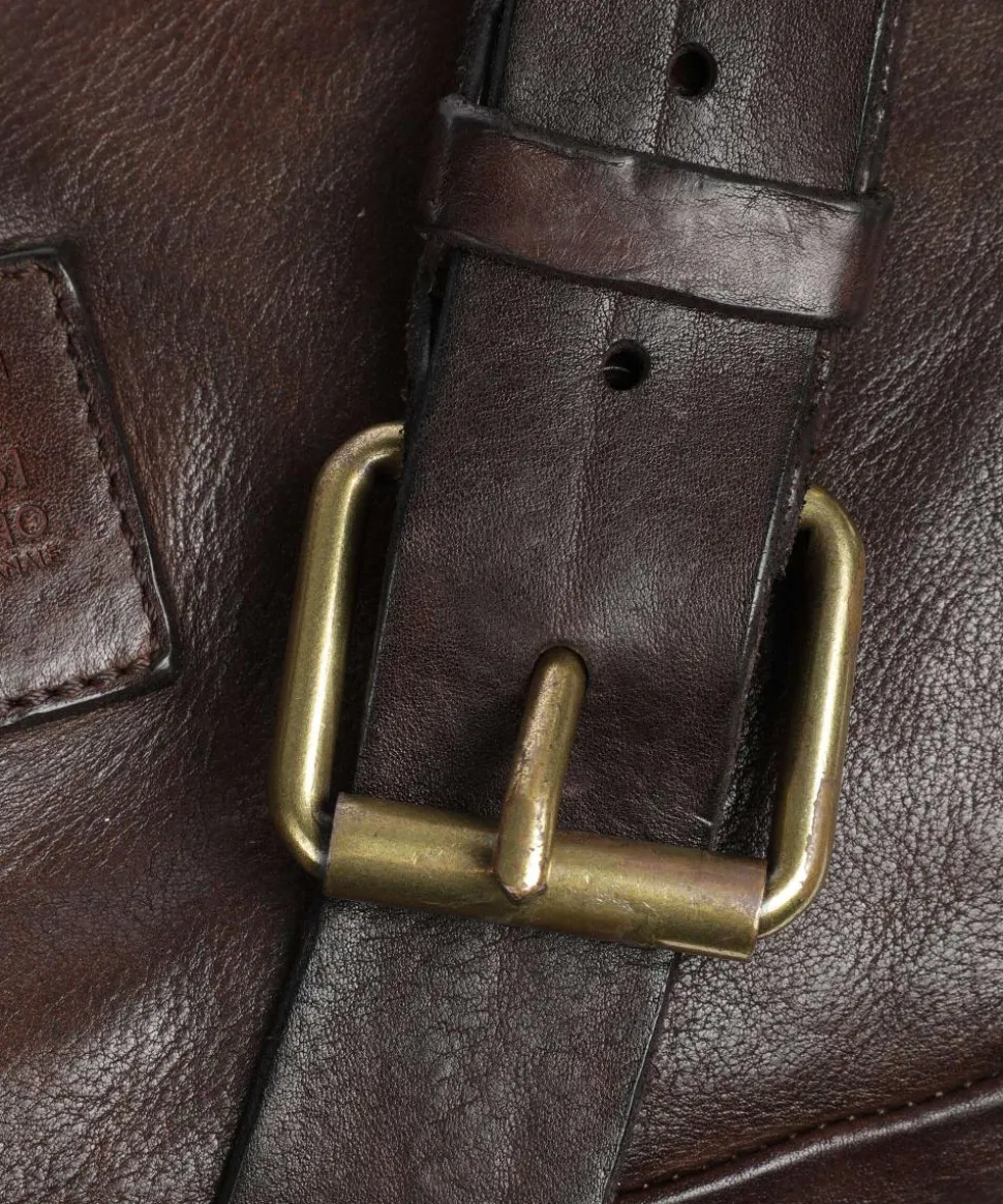 Gürteltasche genarbtes Rindsleder dunkelbraun