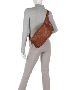 Gürteltasche genarbtes Rindsleder braun